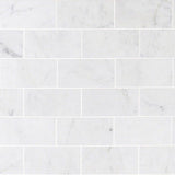 White Carrara Marble 3x6 Honed Tile - TILE AND MOSAIC DEPOT