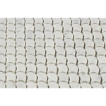 White Carrara Marble Fish Design (Fan Shape) Honed Mosaic Tile - TILE AND MOSAIC DEPOT