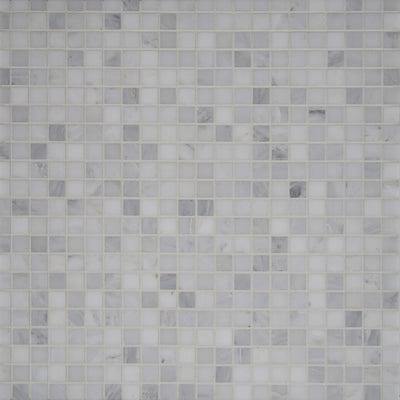 White Carrara Marble 1x1 Honed Mosaic Tile - TILE AND MOSAIC DEPOT