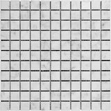 White Carrara Marble 1x1 Honed Mosaic Tile - TILE AND MOSAIC DEPOT