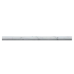 White Carrara Marble 3/4x12 Honed Pencil Liner - TILE AND MOSAIC DEPOT