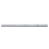 White Carrara Marble 3/4x12 Polished Pencil Liner - TILE AND MOSAIC DEPOT