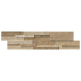 Ivory & Noce Travertine Blend 6x24 Stacked Stone Ledger Panel - TILE & MOSAIC DEPOT