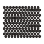 Charcoal 1″ Hexagon Glossy