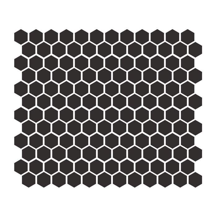 Charcoal 1″ Hexagon Glossy