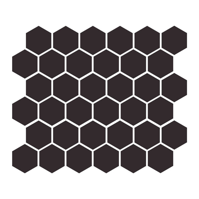 Charcoal 2″ Hexagon Matte