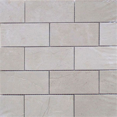 Crema Marfil Marble 2x4 Polished Mosaic Tile - TILE AND MOSAIC DEPOT