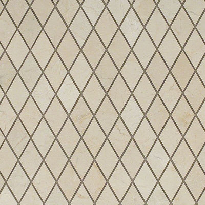 Crema Marfil Marble 1x2 Diamond Polished Mosaic Tile - TILE AND MOSAIC DEPOT