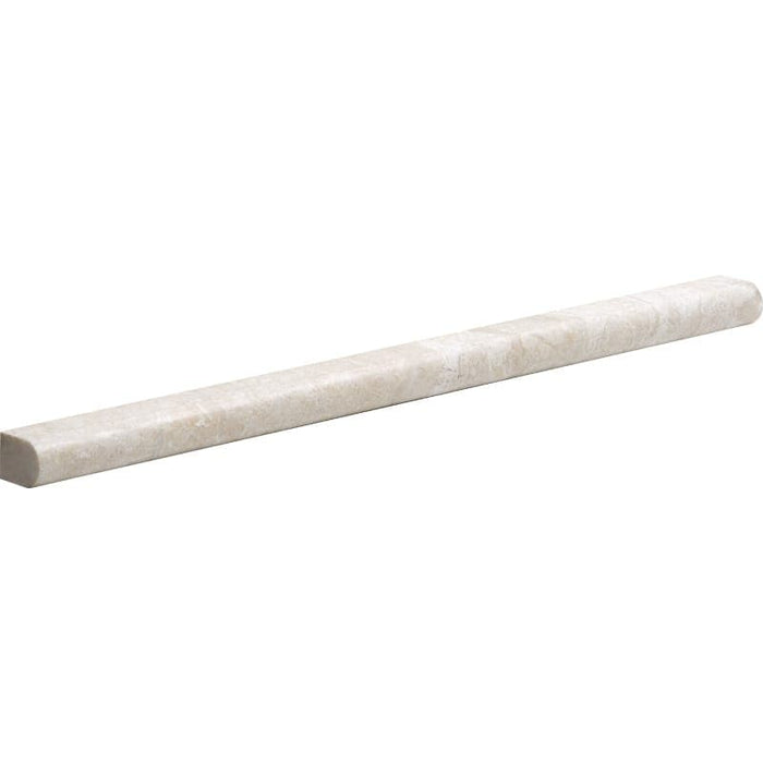 Royal Beige Marble 1/2x12 Honed Pencil Liner - TILE & MOSAIC DEPOT