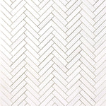 Bianco Dolomite Marble 1x4 Herringbone Honed Mosaic Tile - TILE & MOSAIC DEPOT