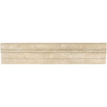 2 1/2 x 12 Honed Durango Travertine Double-Step Chair Rail Trim.