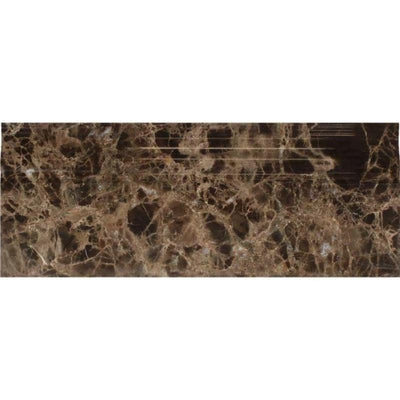 Emperador Dark Marble 4 3/4x12 Polished Baseboard Molding - TILE & MOSAIC DEPOT