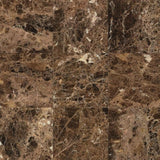 Emperador Dark Spanish Marble 18x18 Polished Tile - TILE AND MOSAIC DEPOT