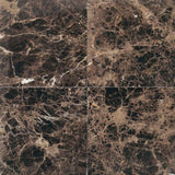 Emperador Dark Spanish Marble 12x12 Polished Tile - TILE AND MOSAIC DEPOT