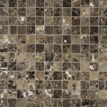 Emperador Dark Spanish Marble 2x2 Polished Mosaic Tile - TILE AND MOSAIC DEPOT