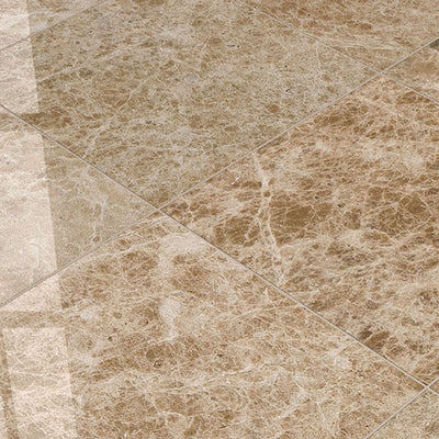 Emperador Light Marble 18x18 Polished Tile - TILE AND MOSAIC DEPOT