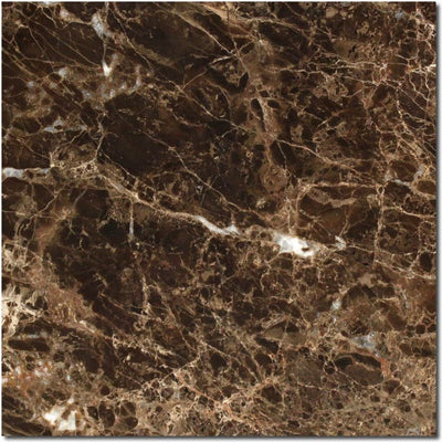 Emperador Dark Spanish Marble 12x12 Polished Tile.