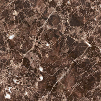 Emperador Dark Spanish Marble 4x4 Polished Tile - TILE AND MOSAIC DEPOT