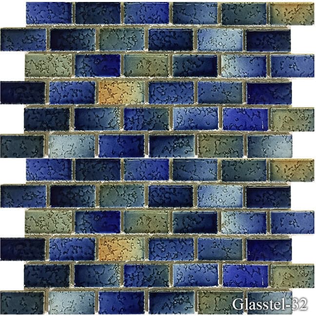 Glasstel Autumn 1 x 2 Pool Tile Series - TILE & MOSAIC DEPOT