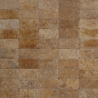 Gold Travertine 3x6 Tumbled Tile - TILE & MOSAIC DEPOT