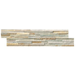 Honey Gold 6x24 Pencil Stacked Stone Ledger Panel - TILE AND MOSAIC DEPOT