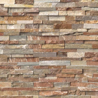 Golden White 6x24 Stacked Stone Ledger Panel - TILE & MOSAIC DEPOT