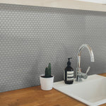 Gray 1″ Hexagon Glossy