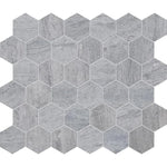 Haisa Blue Marble 2x2 Hexagon Honed Mosaic Tile - TILE & MOSAIC DEPOT