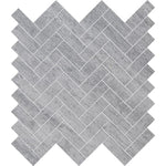 Haisa Blue Marble Herringbone Honed Marble Mosaic Tile - TILE & MOSAIC DEPOT