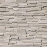 Haisa Dark (Gray Oak) Marble 3D 6x24 Stacked Stone Ledger Panel - TILE & MOSAIC DEPOT