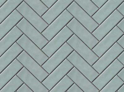 Jade Glazed Herringbone Porcelain Mosaic Tile - TILE & MOSAIC DEPOT