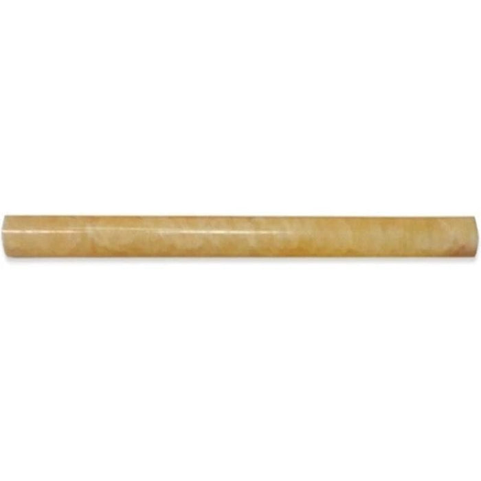 Honey Onyx 3/4x12 Polished Pencil Liner - TILE & MOSAIC DEPOT