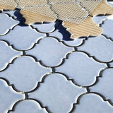 light Blue Lantern Porcelain Mosaic Tile