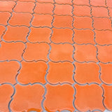 orange lantern araesque porcelain mosaic tile