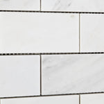 Asian Statuary (Oriental White) Marble 2x4 Honed Mosaic Tile - TILE & MOSAIC DEPOT