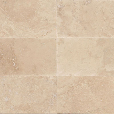 Ivory Travertine 12x24 Filled and Honed Tile - TILE & MOSAIC DEPOT