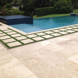 Ivory Travertine 16x16 Paver Tumbled - TILE AND MOSAIC DEPOT