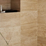 Ivory Travertine Vein Cut 12x24 Honed Tile - TILE & MOSAIC DEPOT