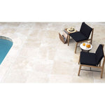 Ivory Travertine 18x18 Tumbled Tile.