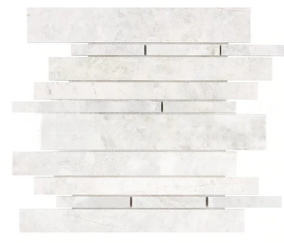 Bianco Congelato Dolomite Manhattan (Random-Strip) Mosaic - tilestate