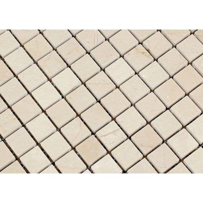 Crema Marfil Marble 1x1 Honed Mosaic Tile - TILE AND MOSAIC DEPOT