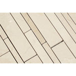 Crema Marfil Marble Random Insert Strip Polished Mosaic Tile - TILE AND MOSAIC DEPOT