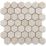 Crema Marfil Marble 2x2 Hexagon Honed Mosaic Mosaic Tile - TILE AND MOSAIC DEPOT