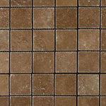 Noce Travertine 1x1 Tumbled Mosaic Tile - TILE AND MOSAIC DEPOT