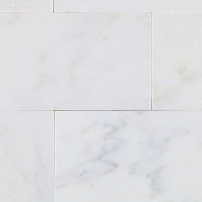 Asian Statuary (Oriental White) Marble 3x6 Polished Tile - TILE AND MOSAIC DEPOT