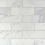 Asian Statuary (Oriental White) Marble 4x12 Honed Tile - TILE AND MOSAIC DEPOT