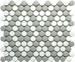 CC MOSAICS GR&W PENNY ROUND 9X10 MOS.