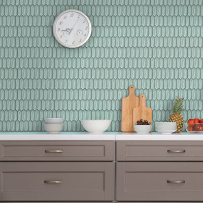 Jade Ivy Picket Glazed Porcelain Mosaic Tile - TILE & MOSAIC DEPOT