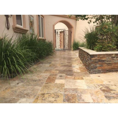 Scabos Travertine 12x12 3cm Tumbled Paver - TILE AND MOSAIC DEPOT