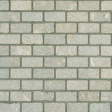 Seagrass Limestone 1x2 Tumbled Mosaic Tile - TILE AND MOSAIC DEPOT